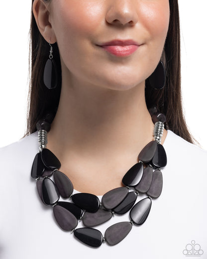 Smooth Spoken - Black - Paparazzi Necklace