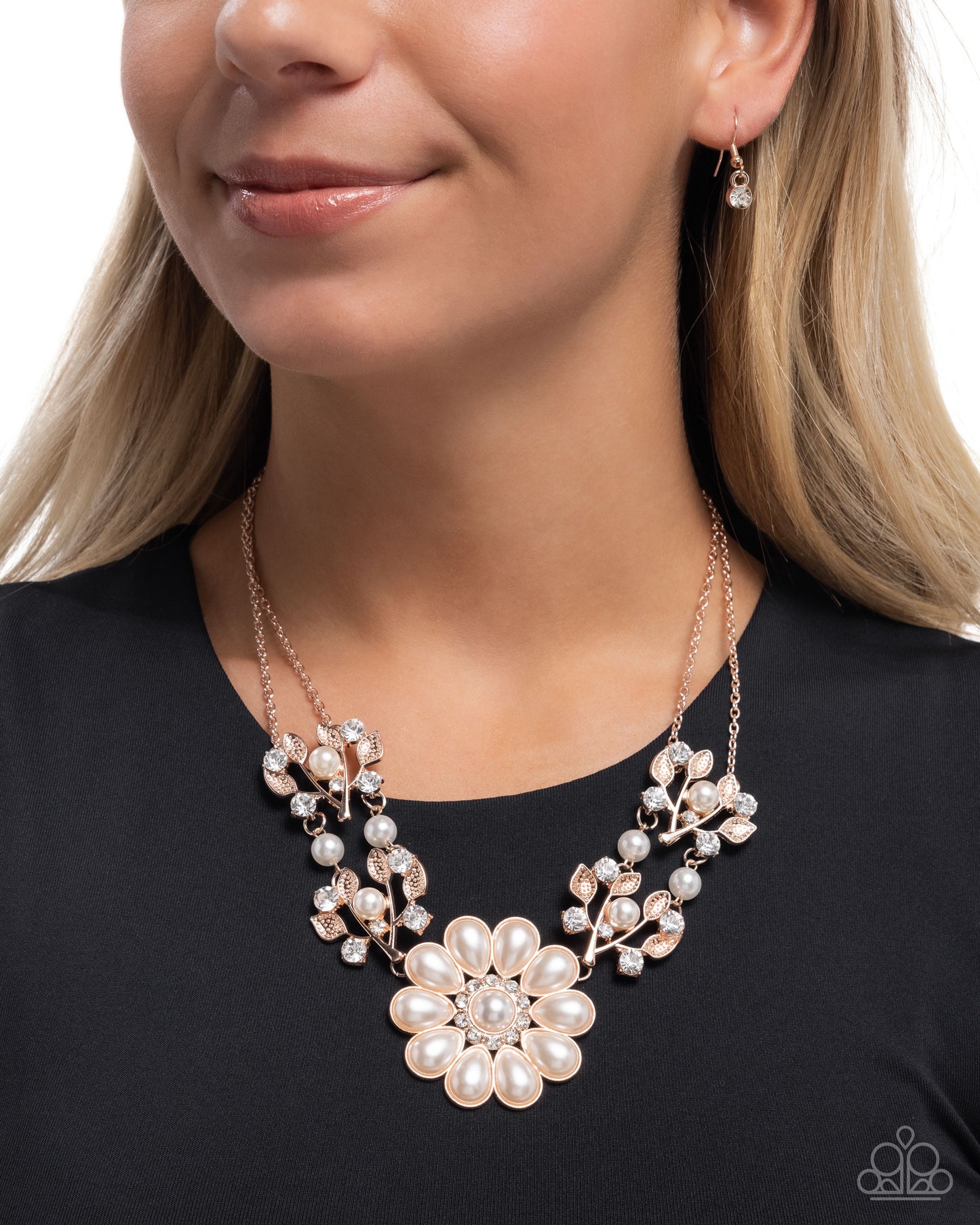Sprouting Shimmer - Rose Gold - Paparazzi Necklace