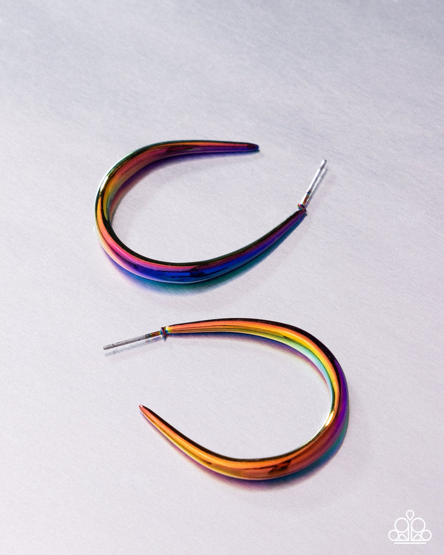 CURVE Your Appetite - Multi - Paparazzi Earrings (LOP Pink Diamond)