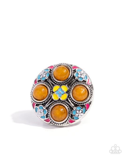 Boho Blueprint - Orange - Paparazzi Ring