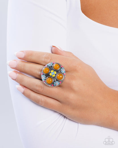 Boho Blueprint - Orange - Paparazzi Ring