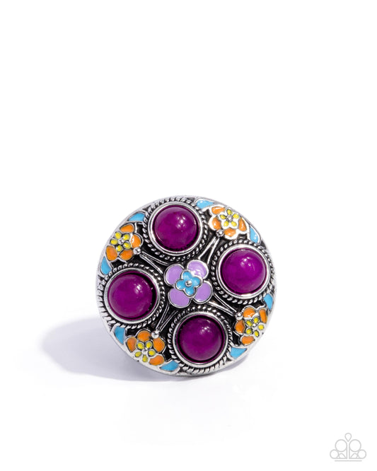 Boho Blueprint - Purple - Paparazzi Ring