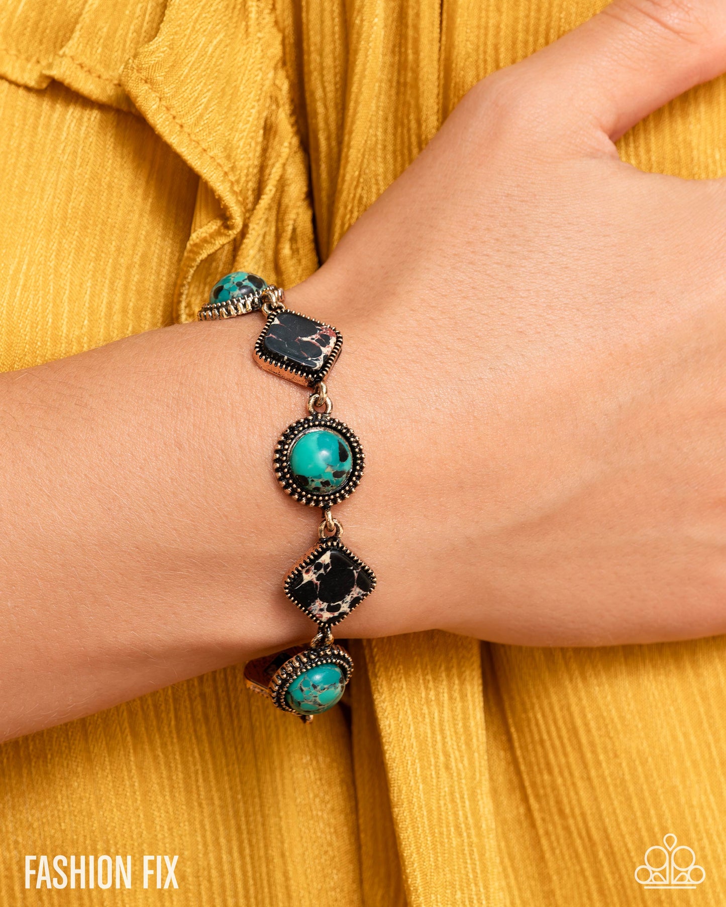 Heartfelt Horoscope - Green Necklace, Free-Spirited Feat - Green Bracelet and Expecting Green Earrings (3-Piece Set)