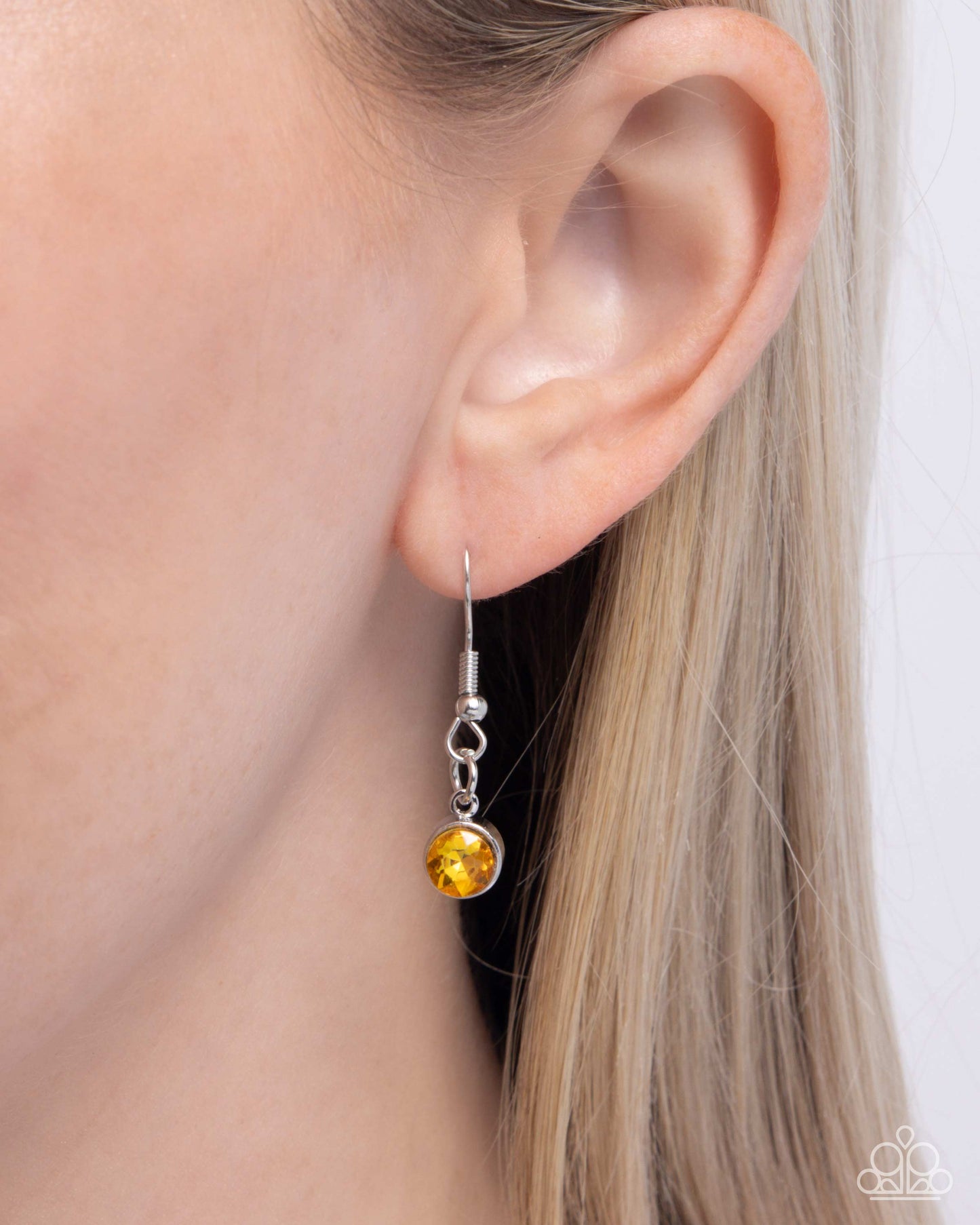 SPADES of Shimmer - Yellow - Paparazzi Necklace and Bouquet Bliss - Yellow Earrings (2-piece set)