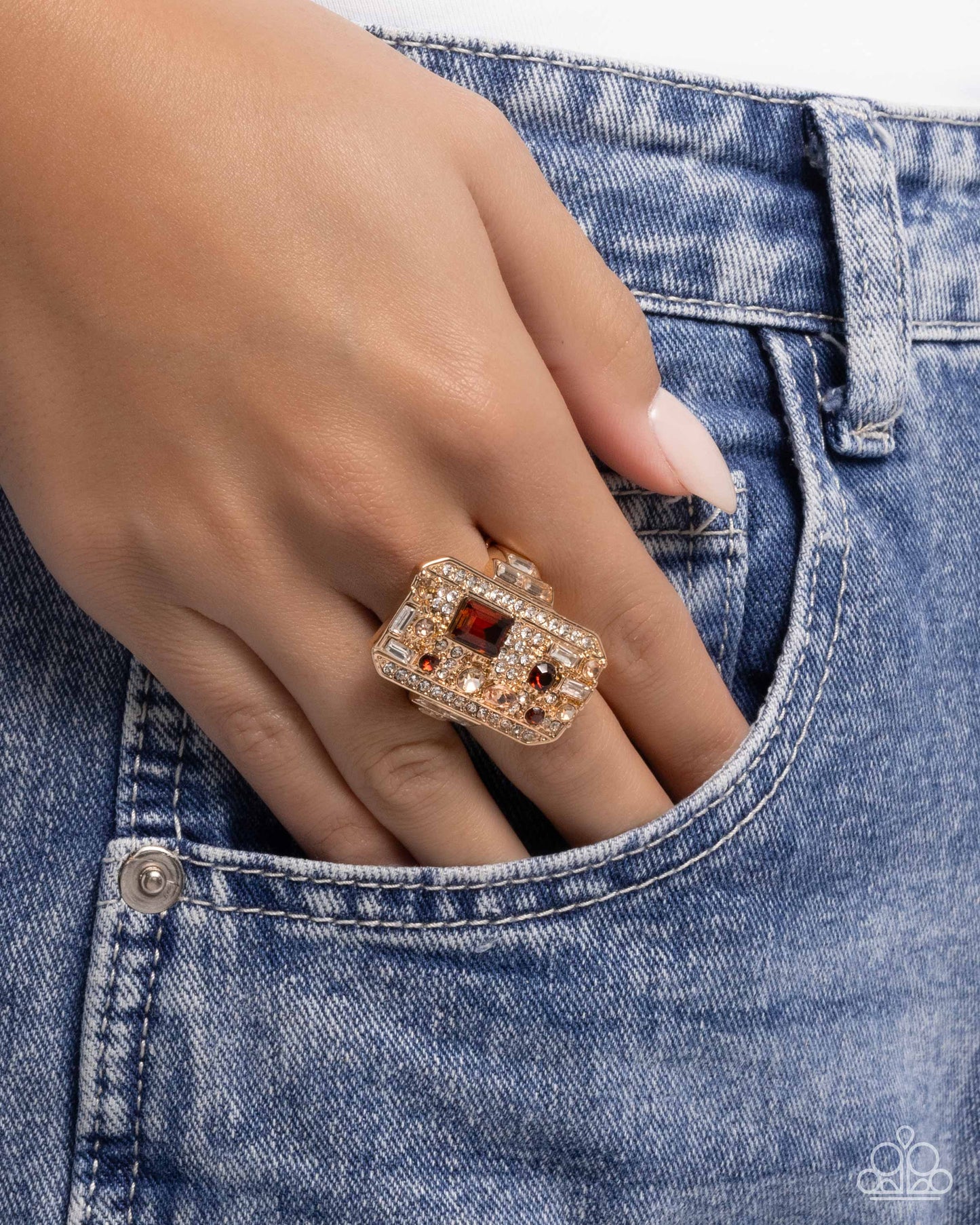 Princess Pattern - Brown - Paparazzi Ring