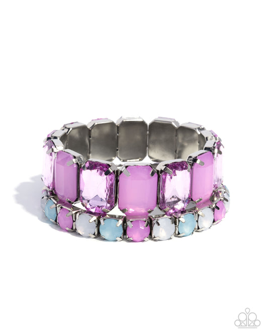 Mismatched Mood - Purple - Paparazzi Bracelet
