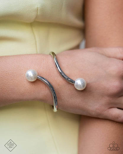 Effulgent Exemplar - White - Paparazzi Bracelet