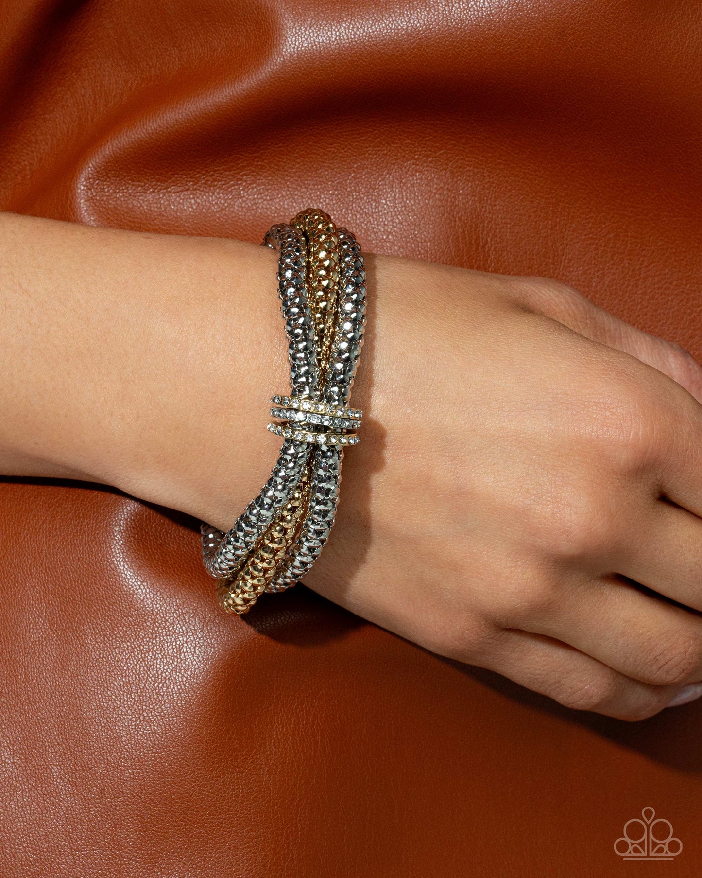 Faceted Facade - Multi - Paparazzi Bracelet