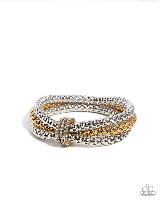 Faceted Facade - Multi - Paparazzi Bracelet