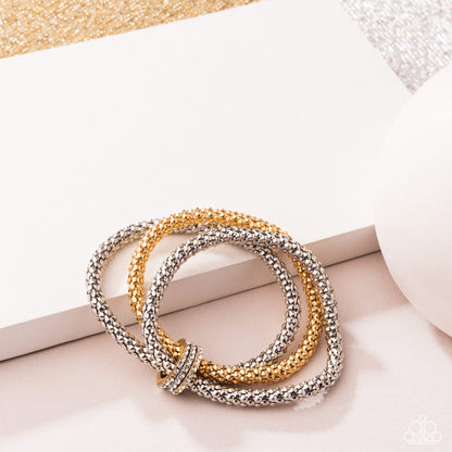 Faceted Facade - Multi - Paparazzi Bracelet