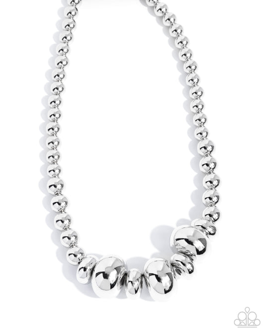 Model Maverick - Silver - Paparazzi Necklace