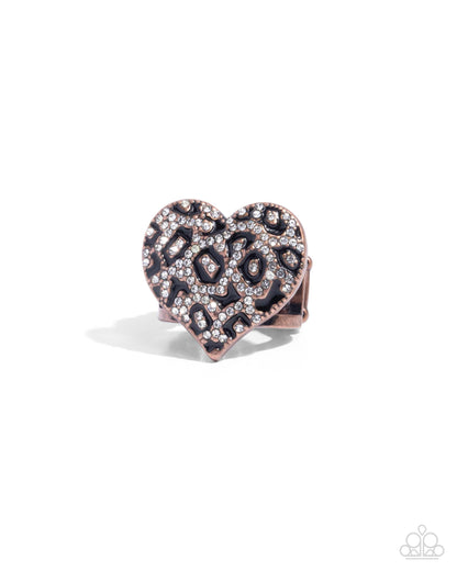 Cheetah Cameo - Copper - Paparazzi Ring
