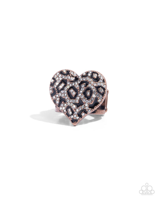Cheetah Cameo - Copper - Paparazzi Ring