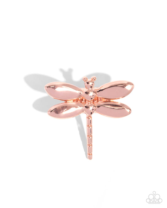 Durable Dragonfly - Copper - Paparazzi Earrings