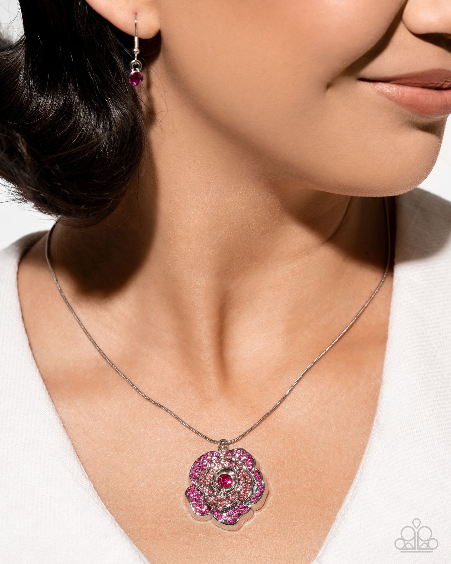 Blossoming Belle - Pink - Paparazzi Necklace