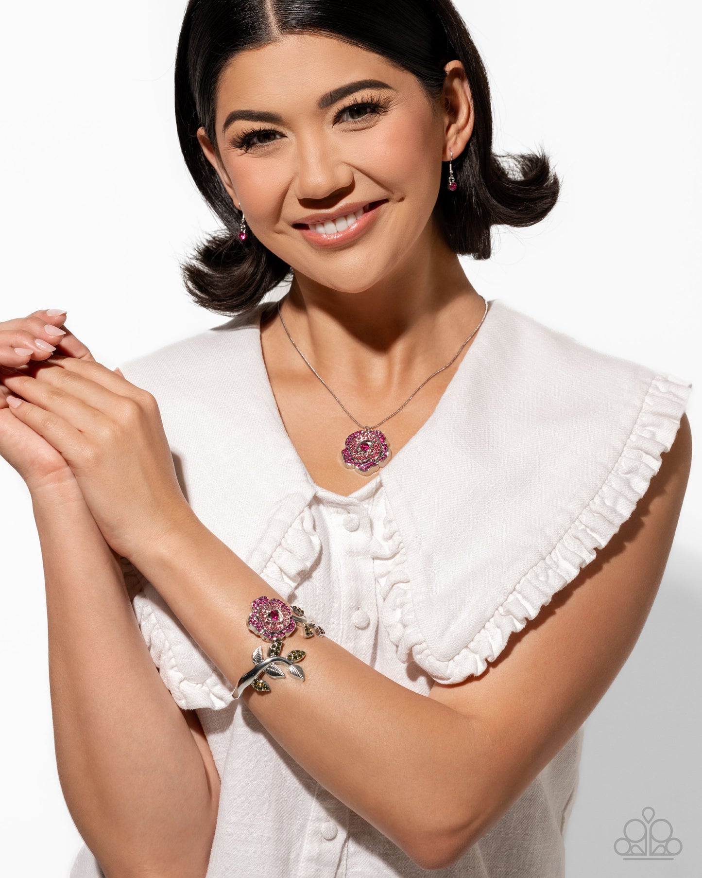 Blossoming Belle - Pink - Paparazzi Necklace
