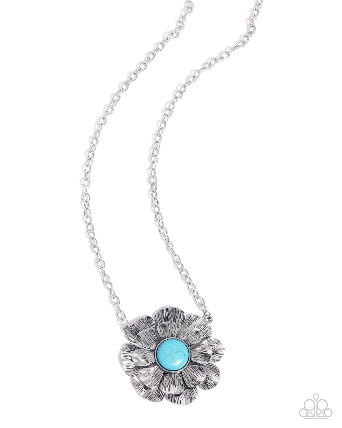 Floral Form - Blue - Paparazzi Necklace