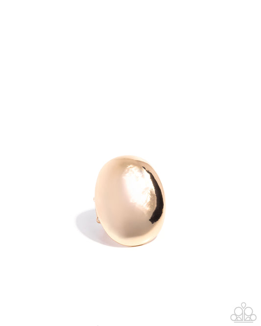 Omniscient Oval - Gold - Paparazzi Ring