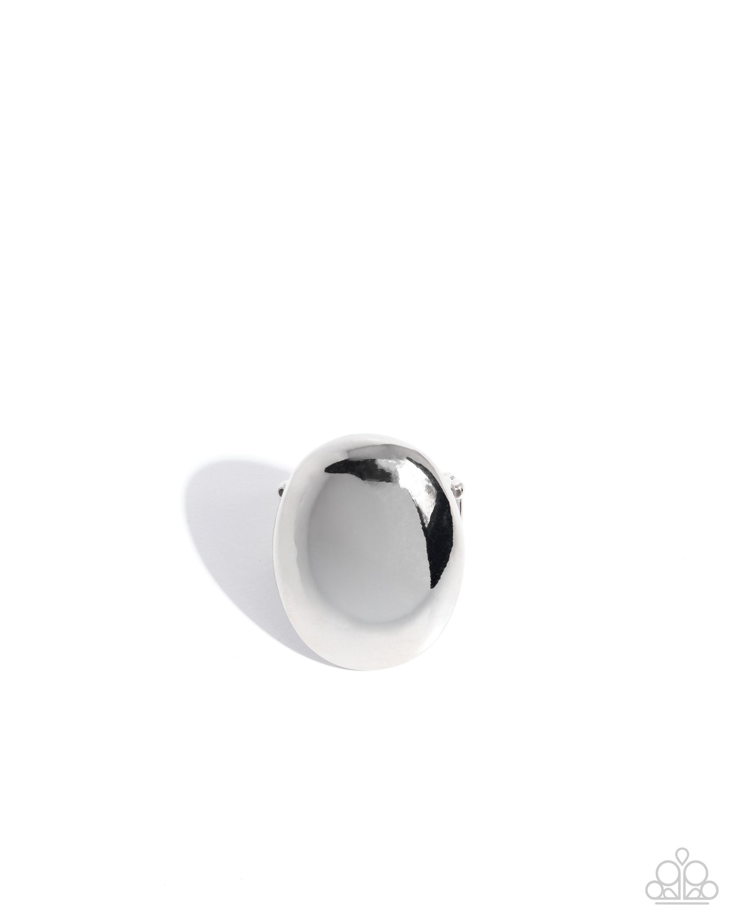 Omniscient Oval - Silver - Paparazzi Ring