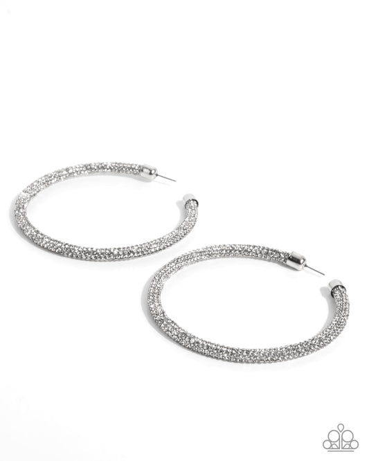 Classy Condition - White - Paparazzi Earrings