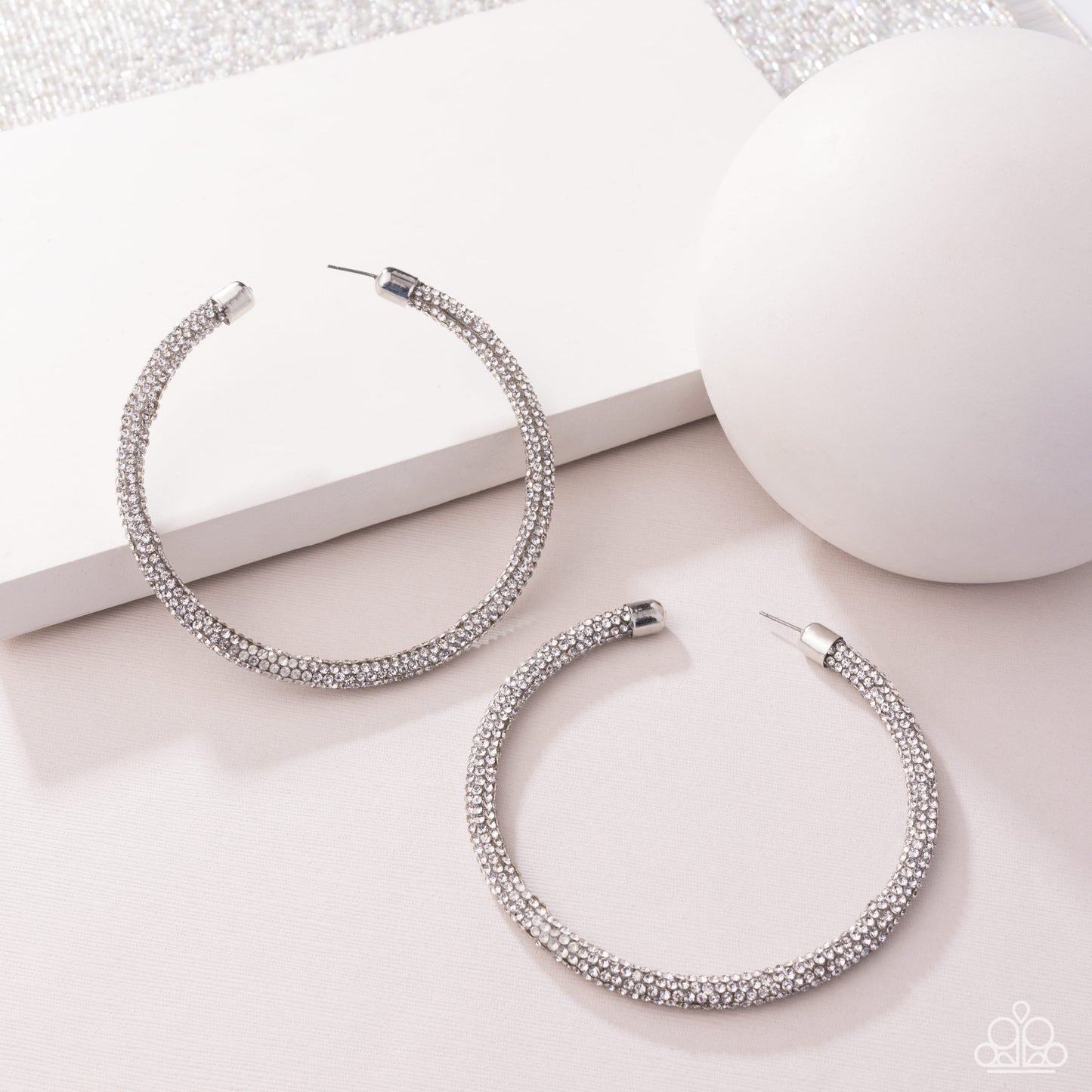 Classy Condition - White - Paparazzi Earrings