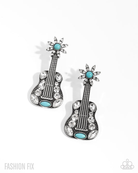 Country Comeback - Blue - Paparazzi Earrings (2025 May FF)