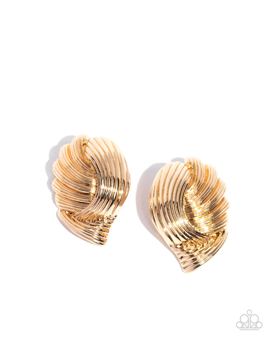 Carnivale Confidence - Gold - Paparazzi Earrings