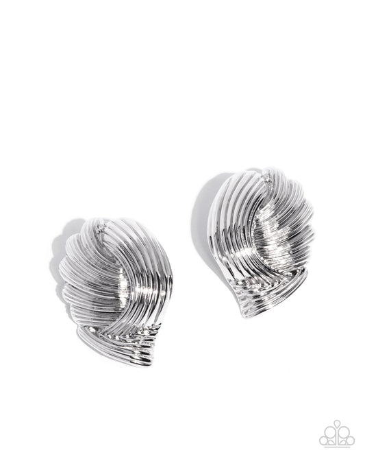 Carnivale Confidence - Silver - Paparazzi Earrings