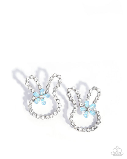 Bunny Backdrop - Blue - Paparazzi Earrings