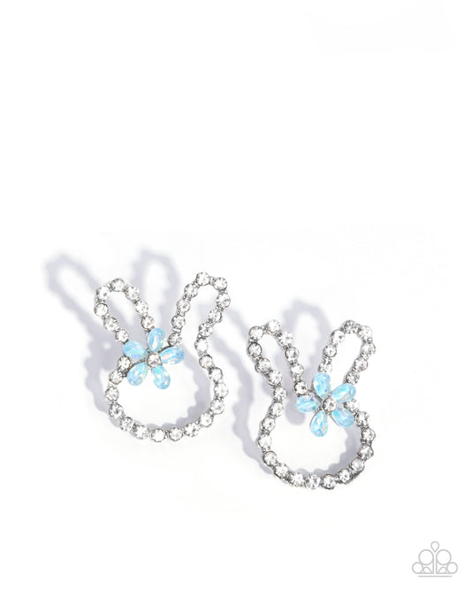 Bunny Backdrop - Blue - Paparazzi Earrings