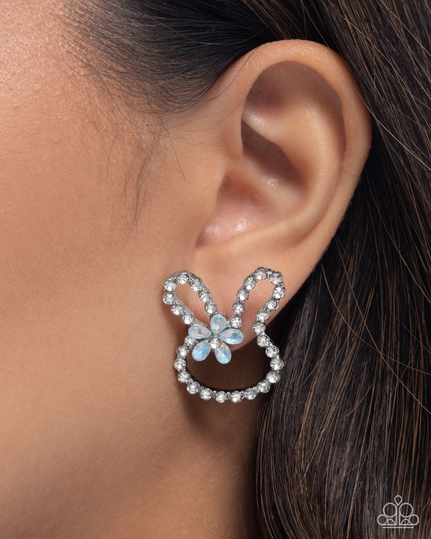 Bunny Backdrop - Blue - Paparazzi Earrings