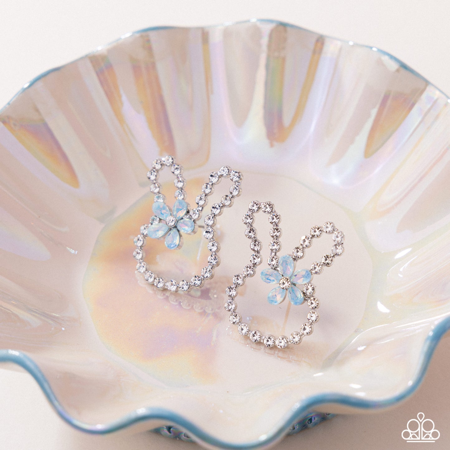 Bunny Backdrop - Blue - Paparazzi Earrings