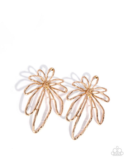 Growing Garden - Gold - Paparazzi Earrings