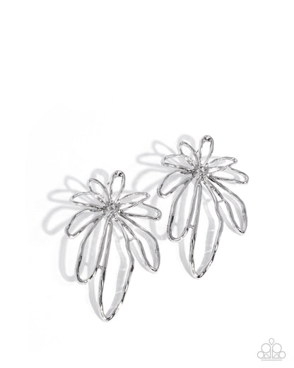 Growing Garden - Silver - Paparazzi Earrings