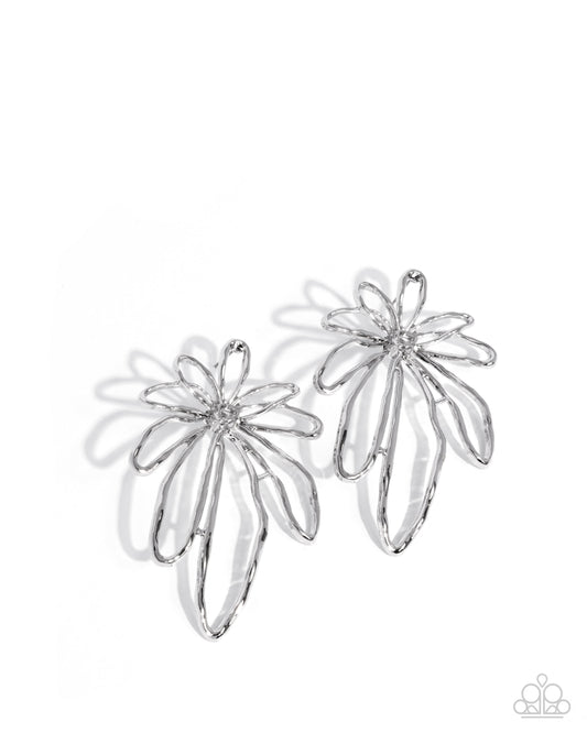 Growing Garden - Silver - Paparazzi Earrings