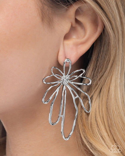 Growing Garden - Silver - Paparazzi Earrings