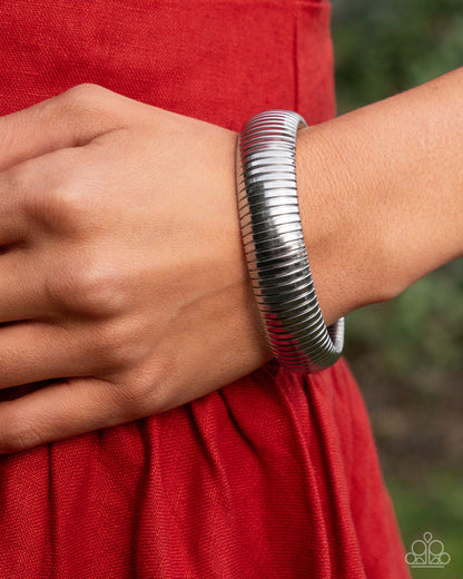 Flashy Fringe - Silver - Paparazzi Bracelet