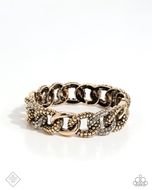 Assertive Austerity - Gold - Paparazzi Bracelet