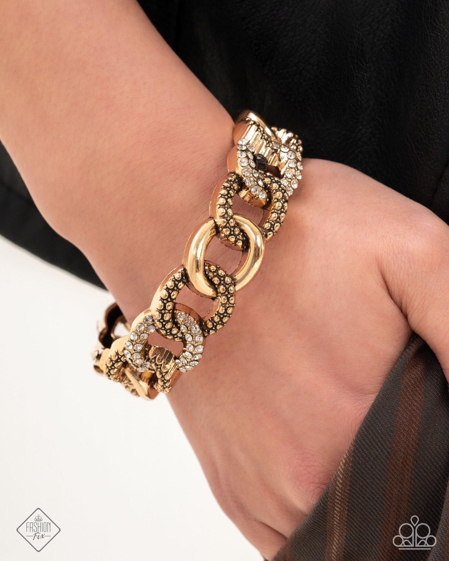 Assertive Austerity - Gold - Paparazzi Bracelet