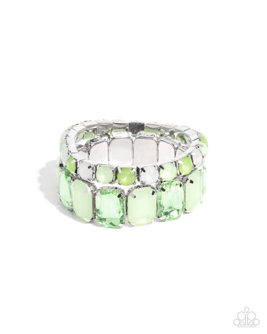 Mismatched Mood - Green - Paparazzi Bracelet