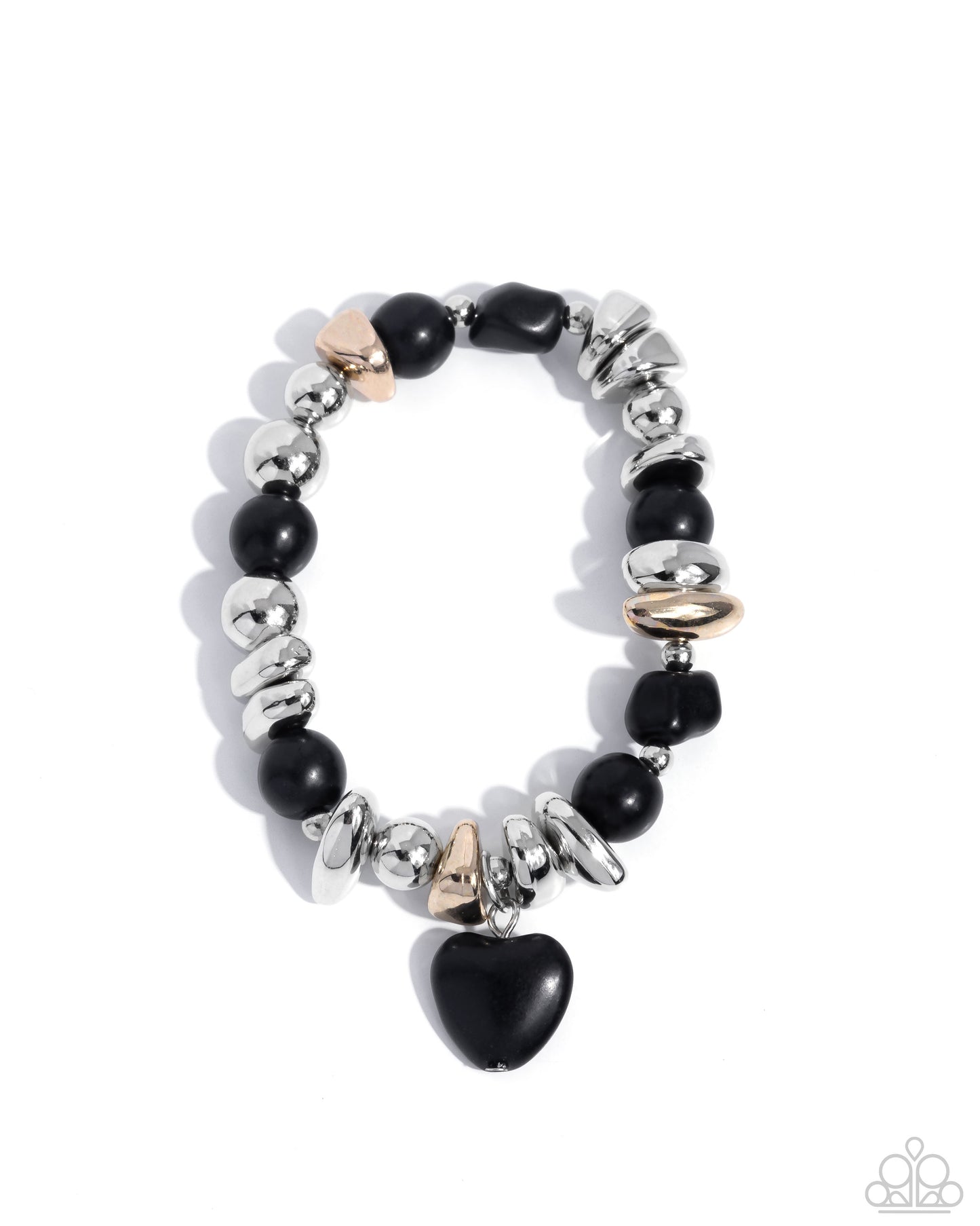 Adorably Asymmetrical - Black - Paparazzi Bracelet