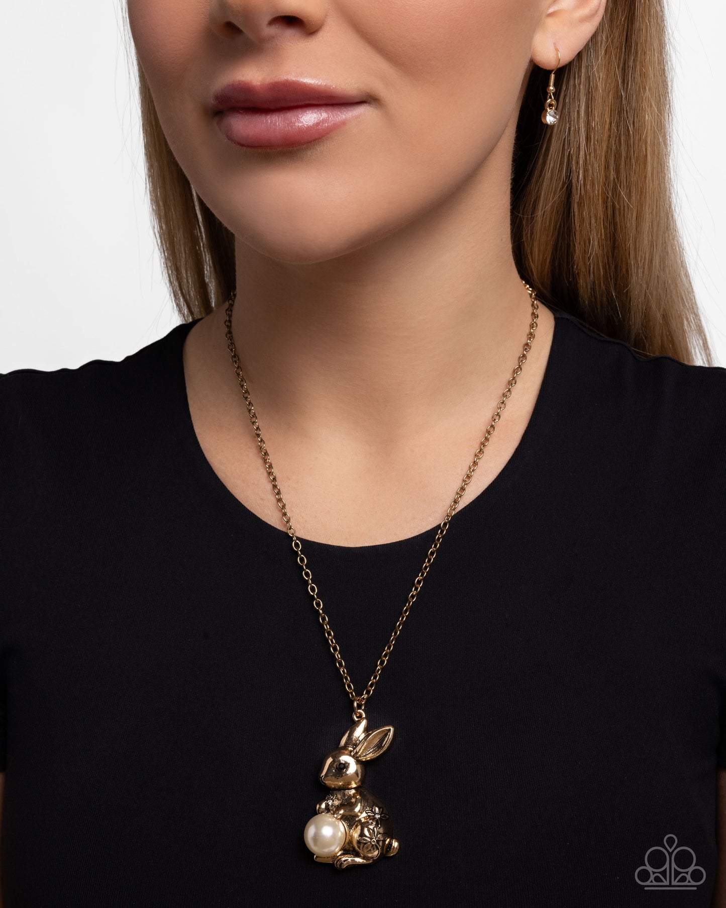 Easter Bunny - Gold - Paparazzi Necklace