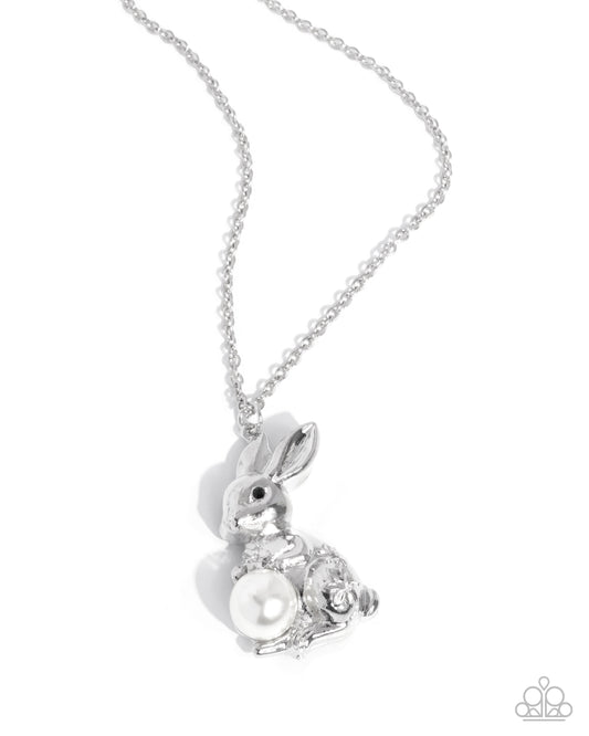 Easter Bunny - White - Paparazzi Necklace