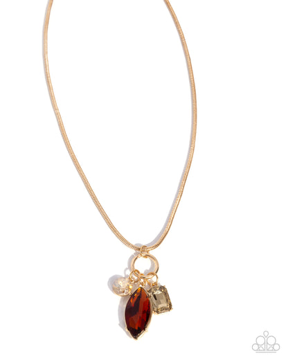 Lively Luminescence - Brown - Paparazzi Necklace