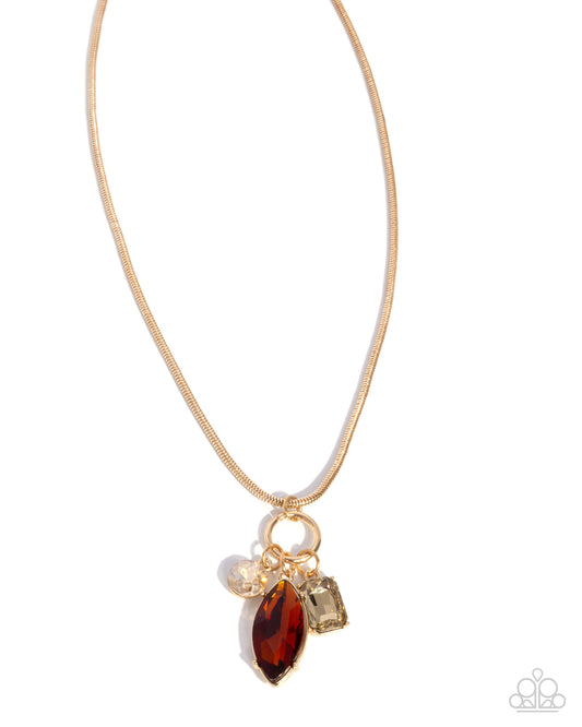 Lively Luminescence - Brown - Paparazzi Necklace