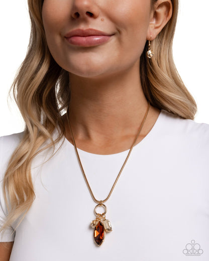 Lively Luminescence - Brown - Paparazzi Necklace