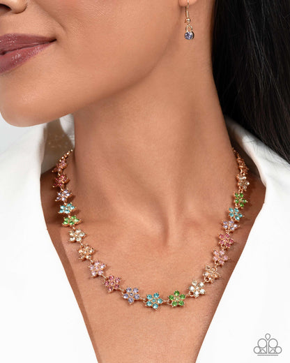 Floral Field Multi- Paparazzi Necklace and Floral Flatland Multi Bracelet (2-Piece Set)