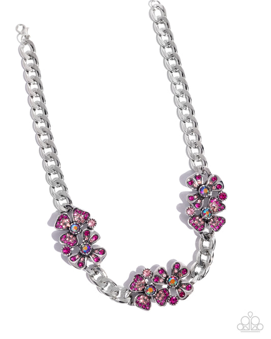 Fairy Florals - Pink - Paparazzi Necklace