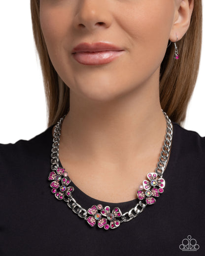 Fairy Florals - Pink - Paparazzi Necklace