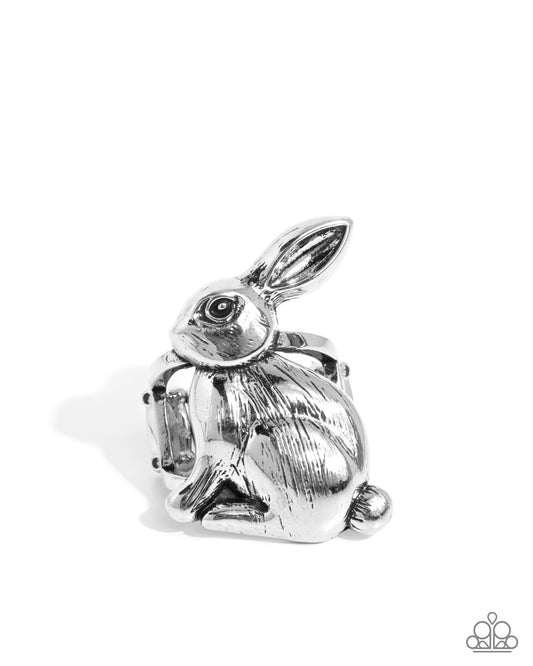 Rabbit Radiance - Silver - Paparazzi Ring